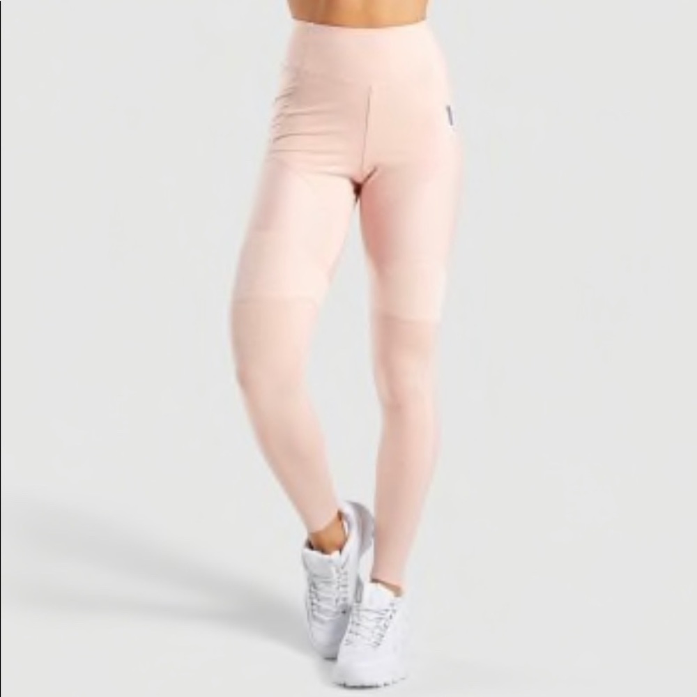 NWT Gymshark True Texture Leggings - Nude Blush Lg